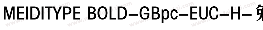 MEIDITYPE BOLD-GBpc-EUC-H字体转换